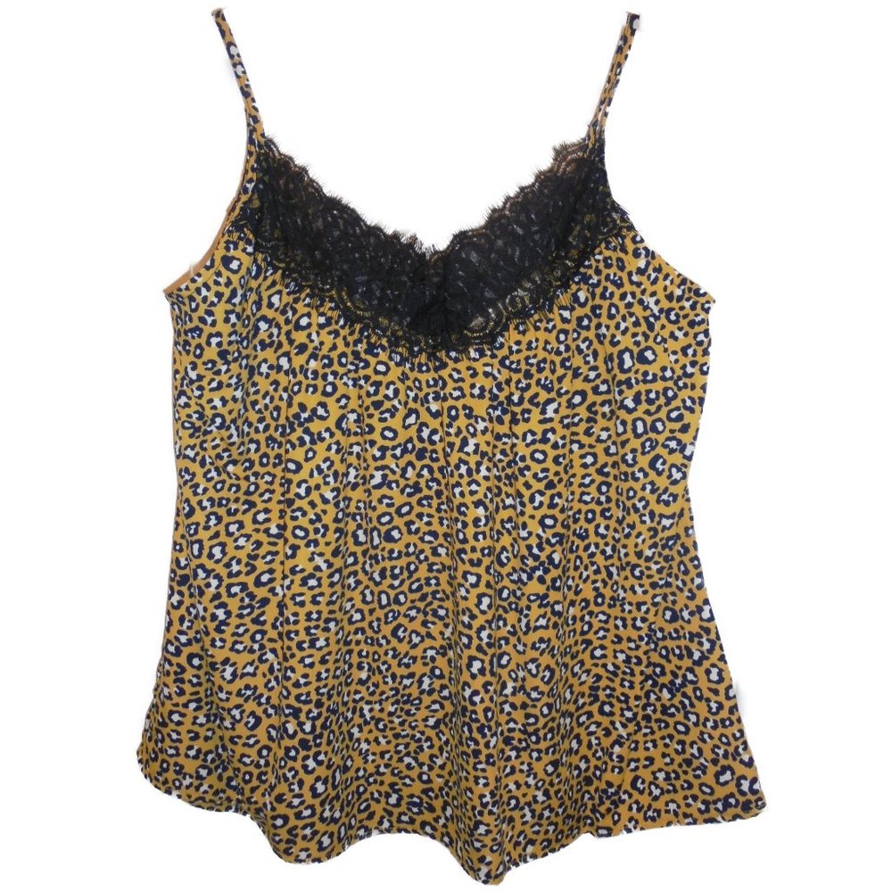 Camisole spaghetti straps top PEACH LOVE animal print cami lingerie